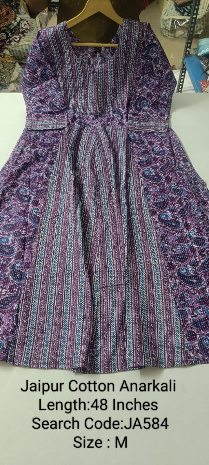 Purple Jaipur Cotton Anarkali - JA584