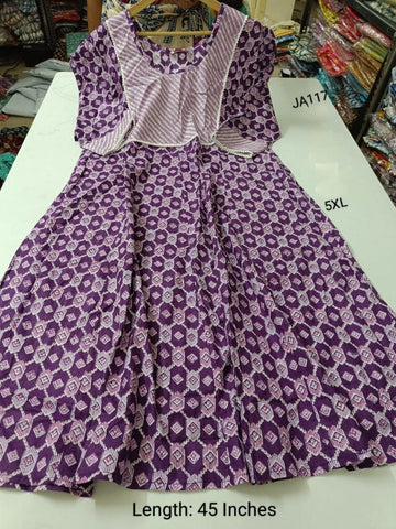 Purple Jaipur Cotton Anarkali - JA117