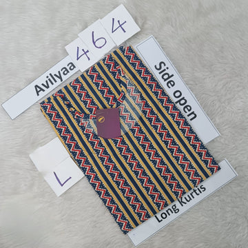 Black Jaipur Cotton Side Open Kurti Top Only Collection -JCLT464