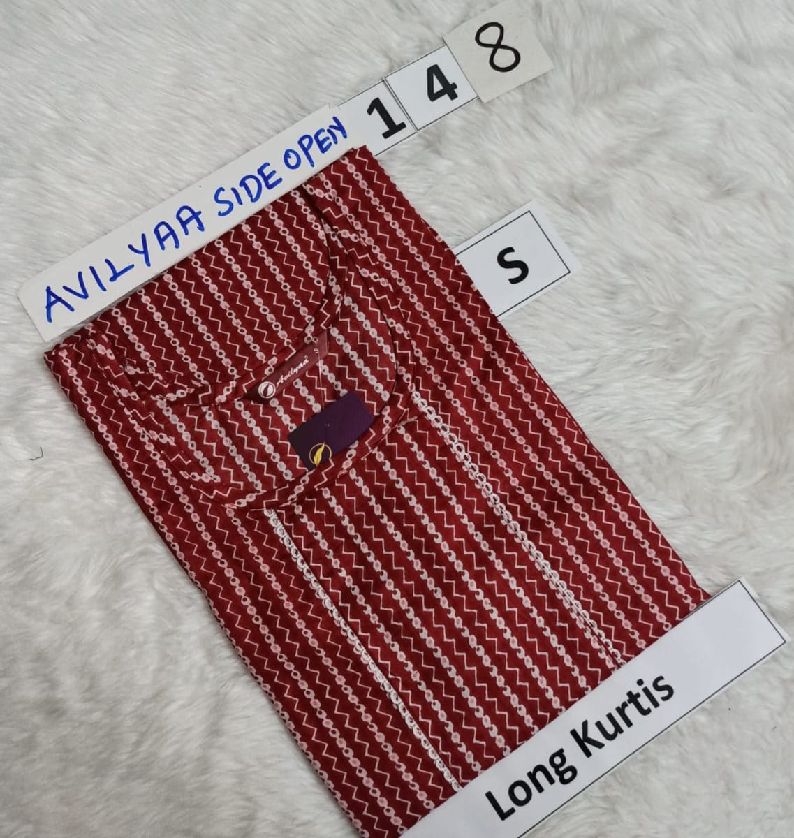 Ink Blue Jaipur Cotton Side Open Kurti Top Only Collection -JCLT148