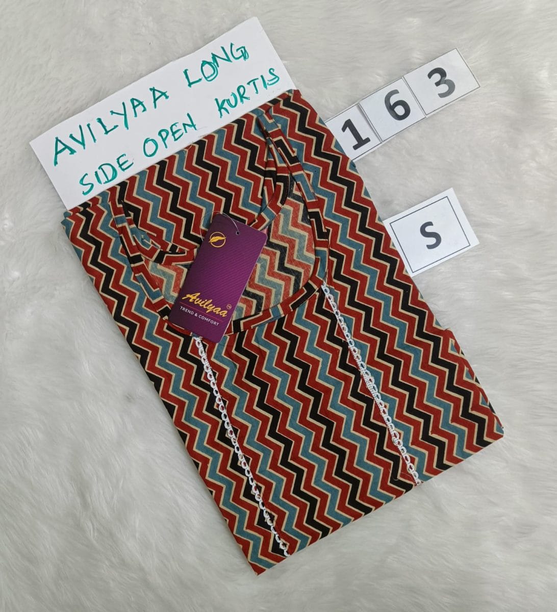 Ink Blue Jaipur Cotton Side Open Kurti Top Only Collection -JCLT163