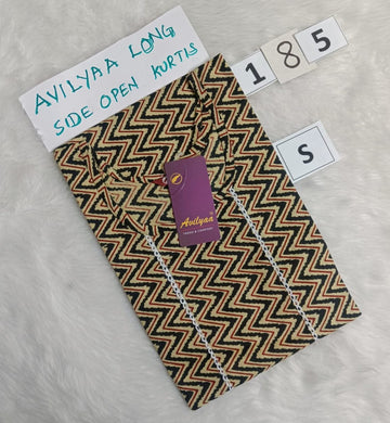 Mustard Jaipur Cotton Side Open Kurti Top Only Collection -JCLT185