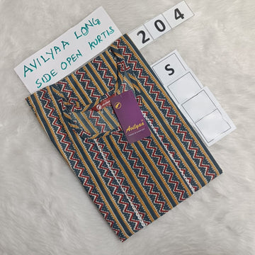 Brown Jaipur Cotton Side Open Kurti Top Only Collection -JCLT204