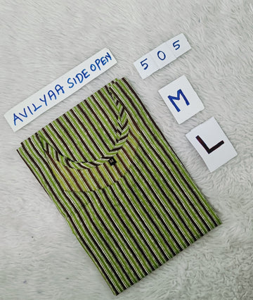 Green Jaipur Cotton Side Open Kurti Top Only Collection -JCLT505