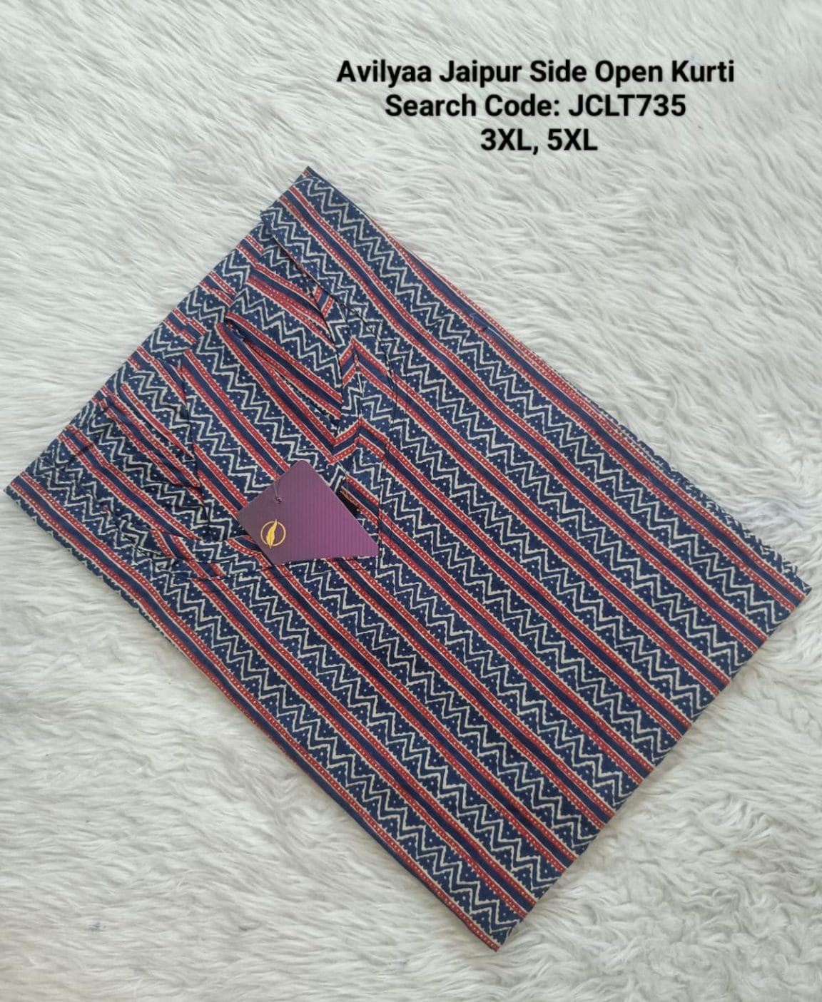 Maroon Jaipur Cotton Side Open Kurti Top Only Collection -JCLT735