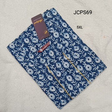 Navy Blue Jaipur Cotton Side Open Kurti Top Only Collection -JCPS69