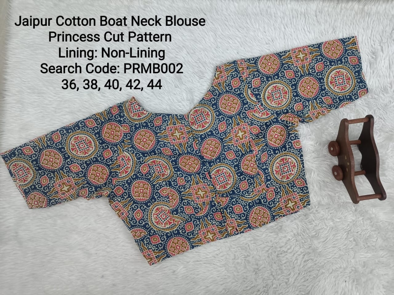Rust Brown Cotton Princess Cut Boat Neck Blouse - PRMB002