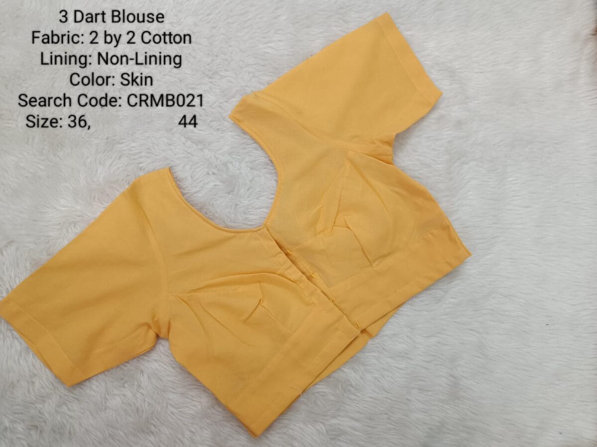 Skin Two by Two Cotton 3 Dart Round Neck Blouse -CRMB021