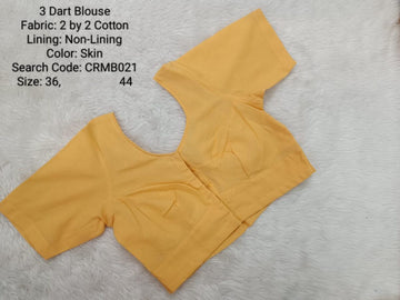 Skin Two by Two Cotton 3 Dart Round Neck Blouse -CRMB021