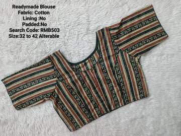 Black Princess Cut Ready Made Blouse -RMB503