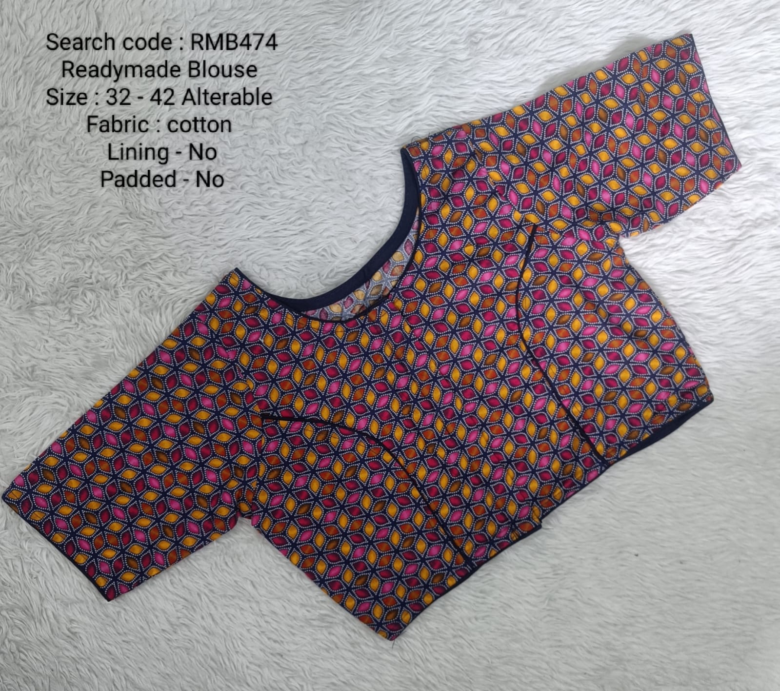 Pink  Princess Cut Ready Made Blouse -RMB474