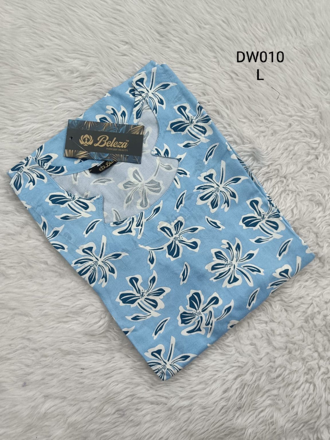 Blue Rayon Daily wear Budget Side Open  Kurtis -DW010