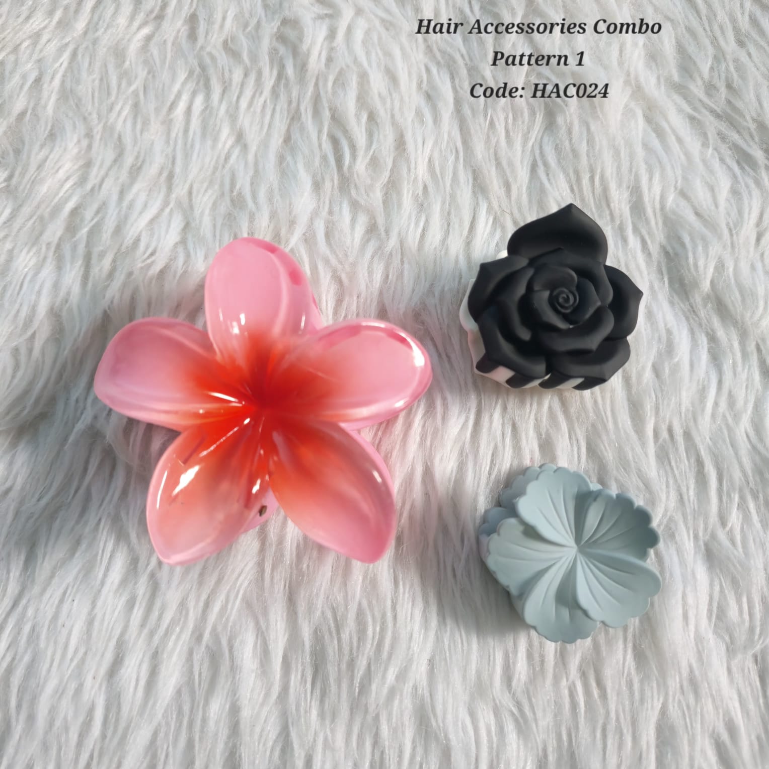 Korean Hair Accessories Combo Trendy Claw Clips - HAC024