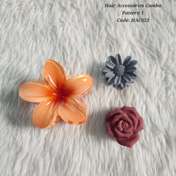 Korean Hair Accessories Combo Trendy Claw Clips - HAC023