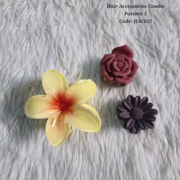 Korean Hair Accessories Combo Trendy Claw Clips - HAC022