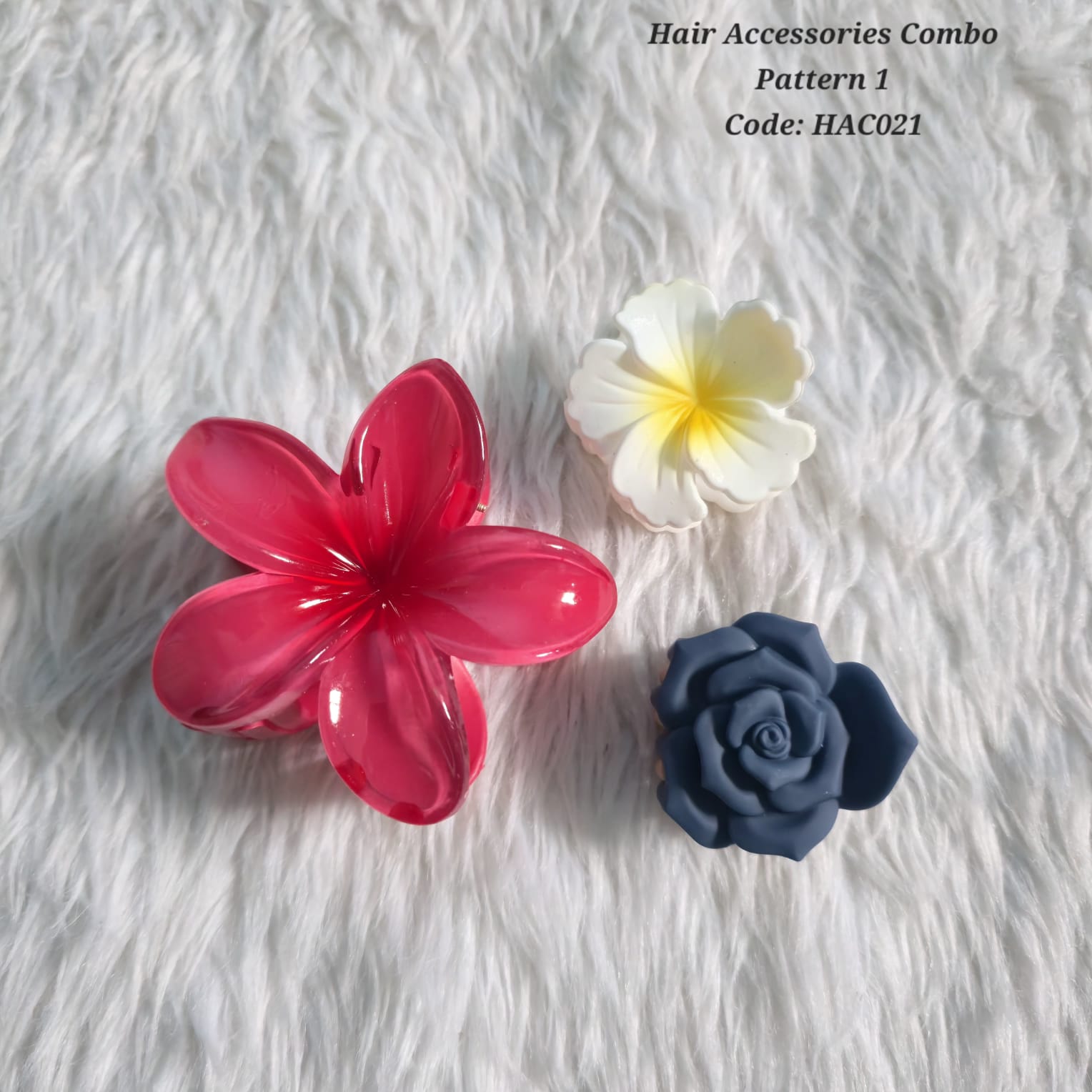 Korean Hair Accessories Combo Trendy Claw Clips - HAC021