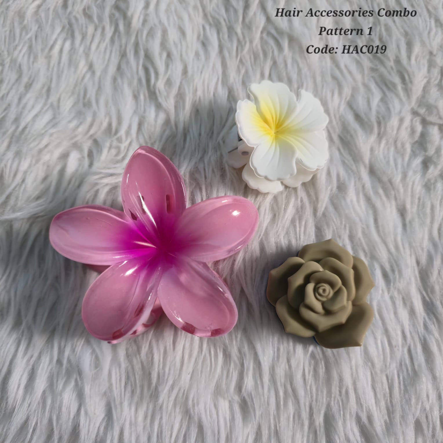 Korean Hair Accessories Combo Trendy Claw Clips   - HAC019