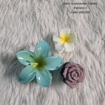 Korean Hair Accessories Combo Trendy Claw Clips - HAC020