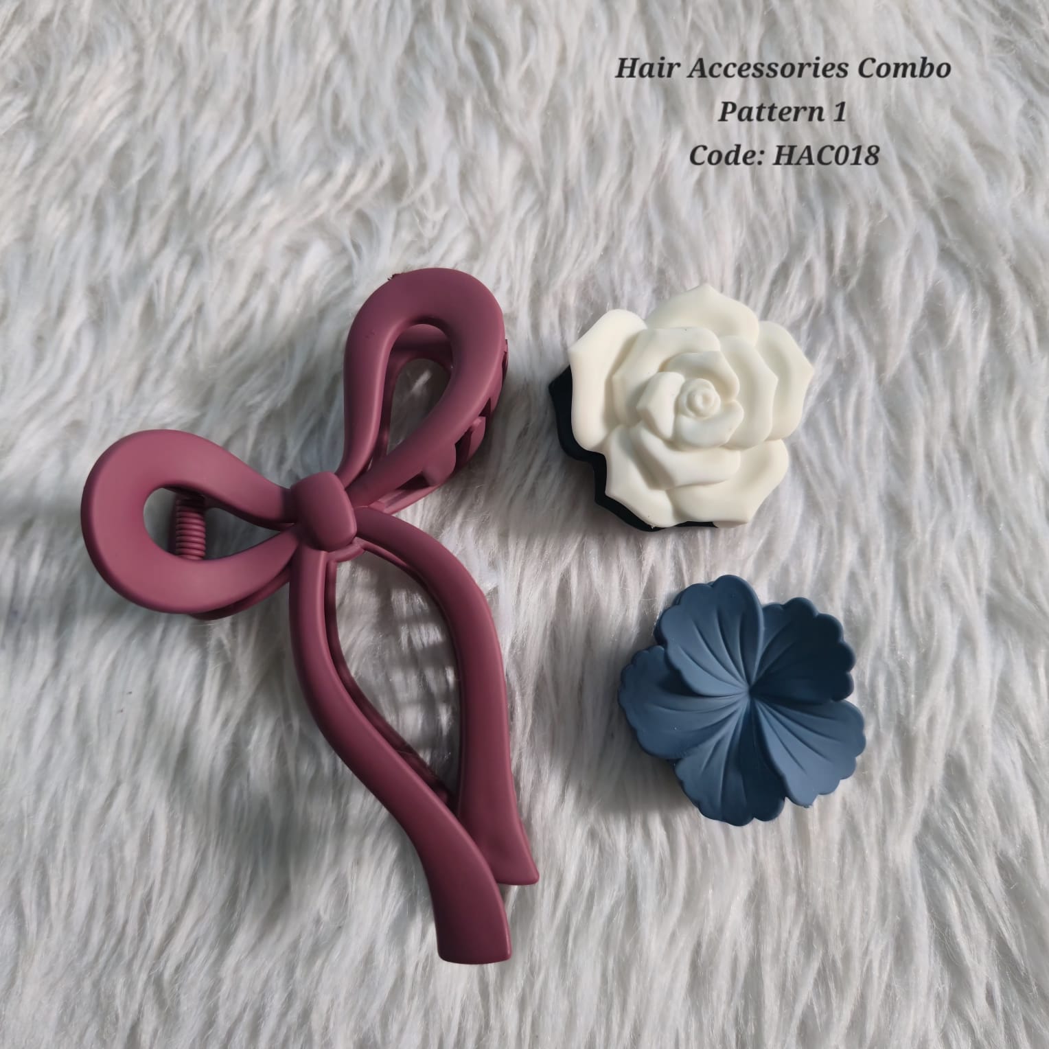 Korean Hair Accessories Combo Trendy Claw Clips   - HAC018