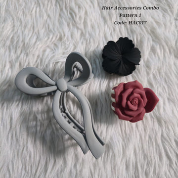 Korean Hair Accessories Combo Trendy Claw Clips   - HAC017