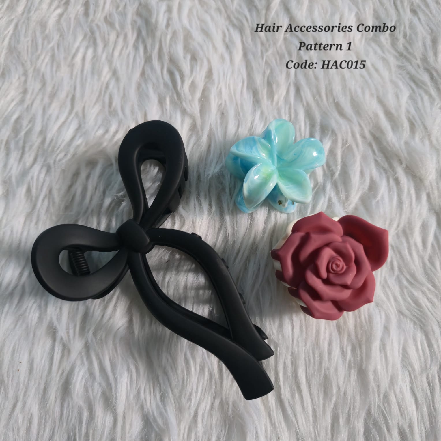 Korean Hair Accessories Combo Trendy Claw Clips   - HAC015