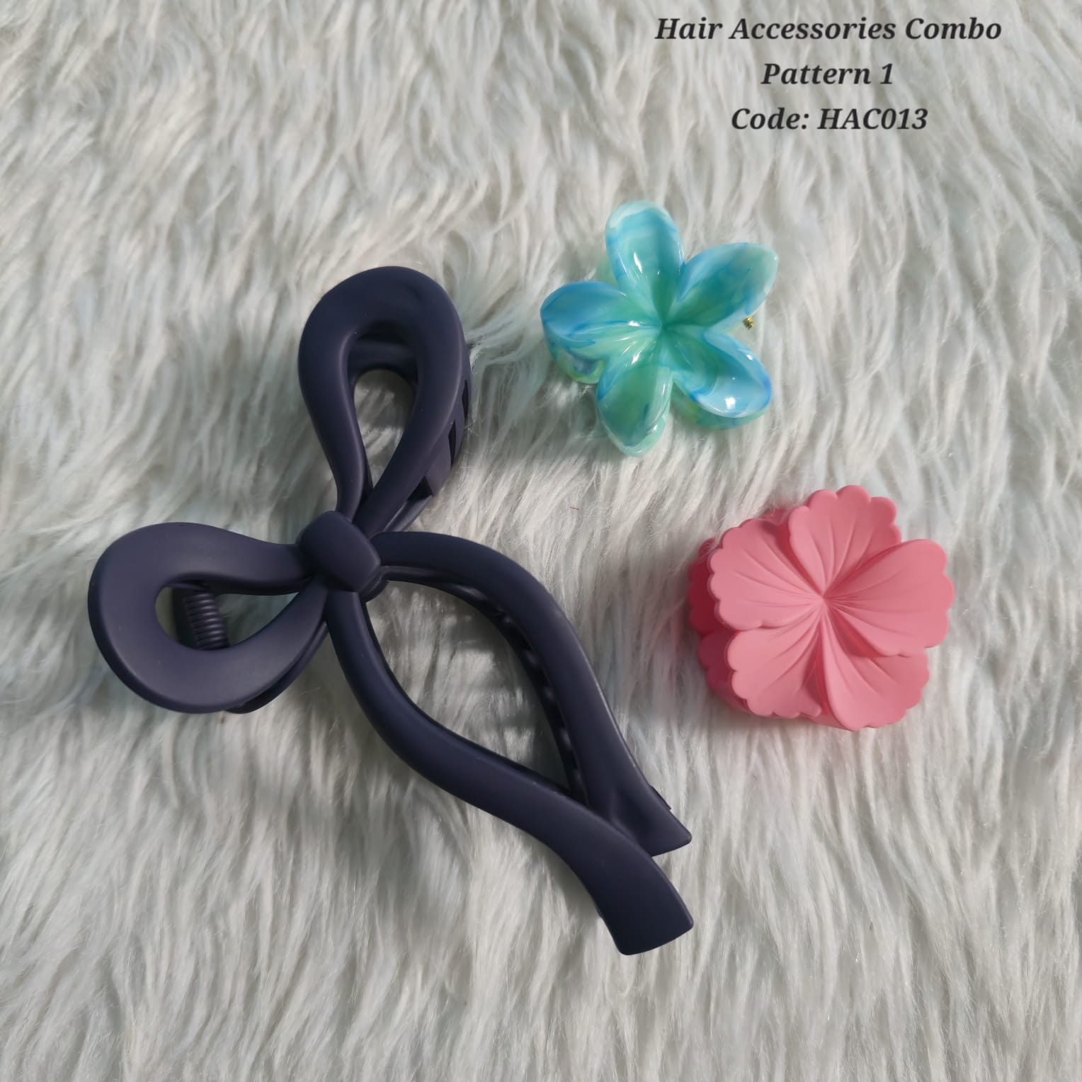 Korean Hair Accessories Combo Trendy Claw Clips   - HAC013