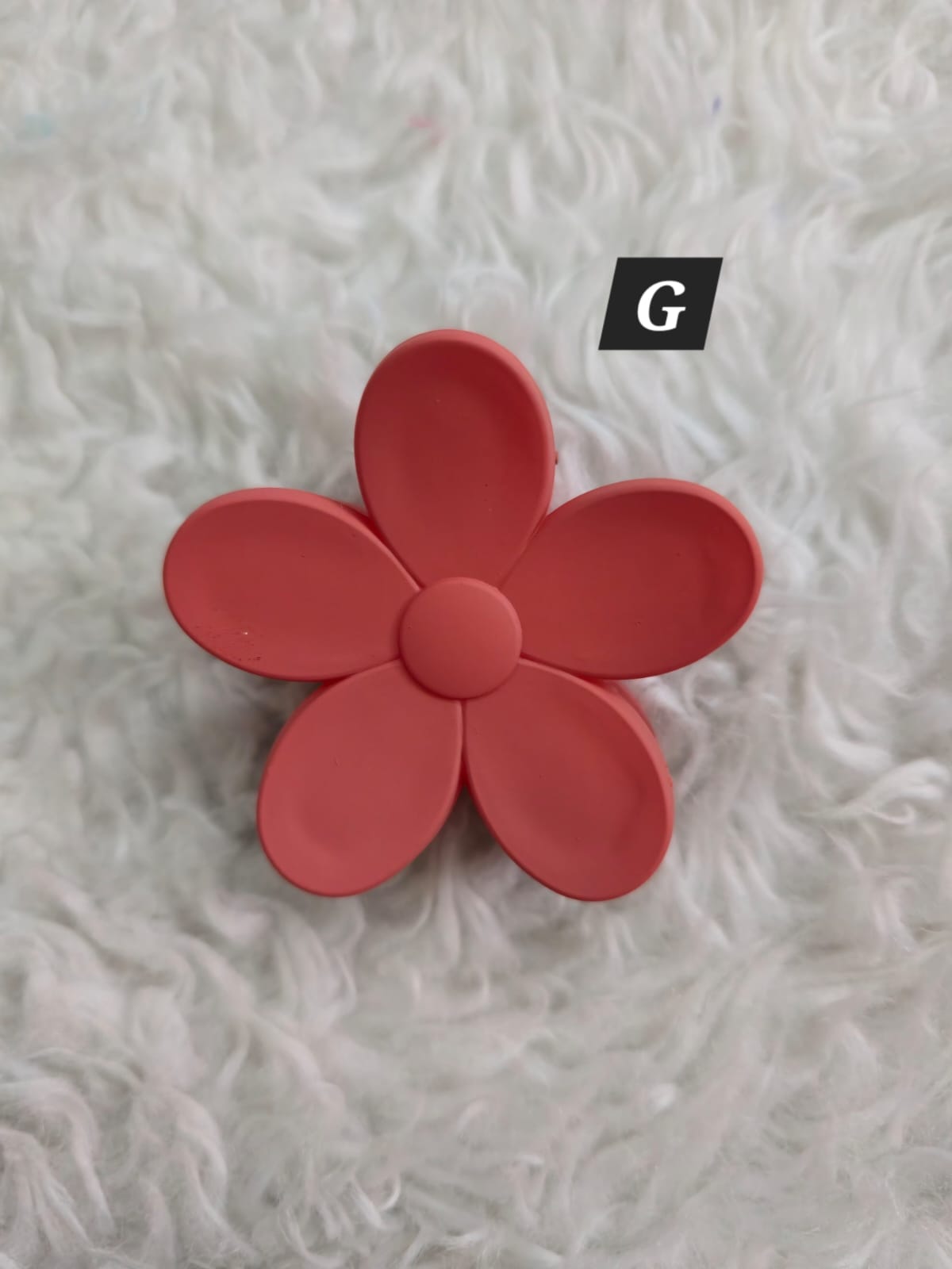 Flower Shaped Matte Finish Medium Size Hair Claw - Korean Fashion - BC2