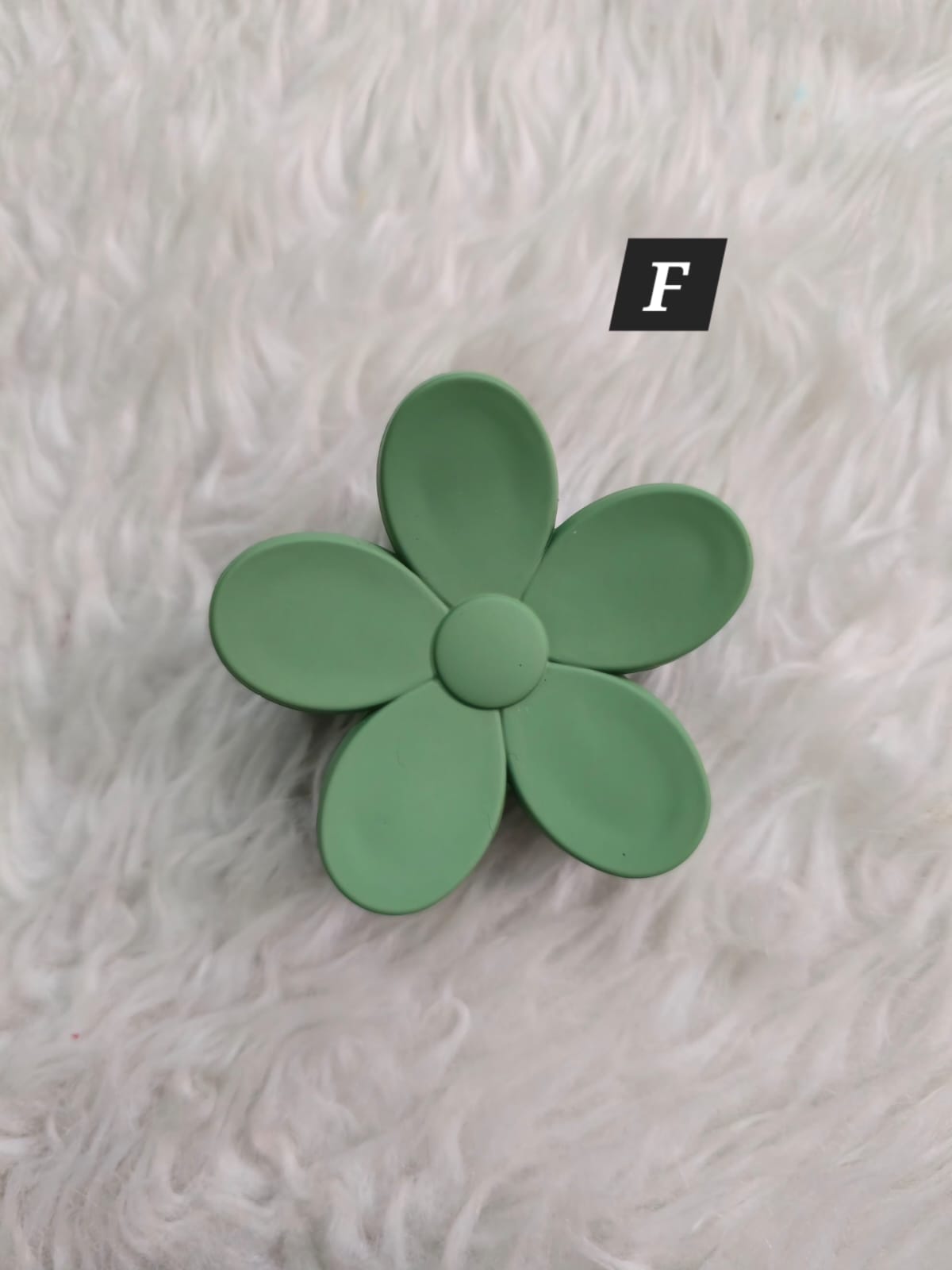 Flower Shaped Matte Finish Medium Size Hair Claw - Korean Fashion - BC2