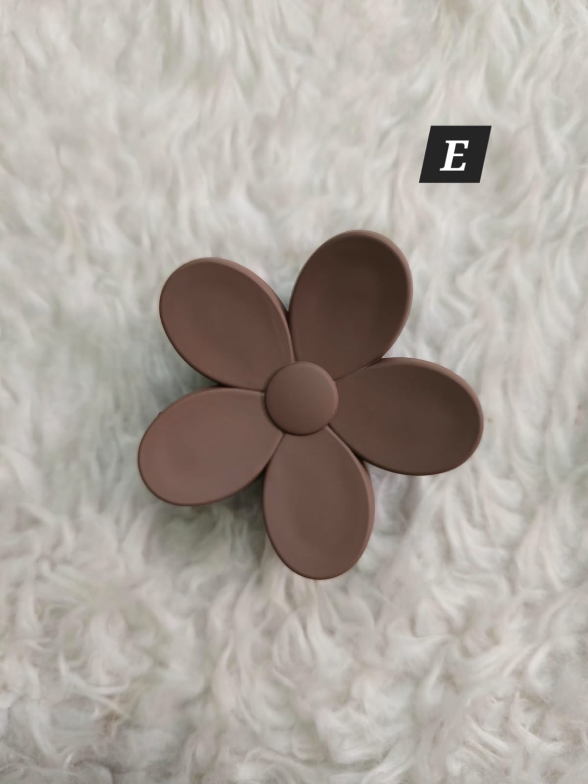 Flower Shaped Matte Finish Medium Size Hair Claw - Korean Fashion - BC2