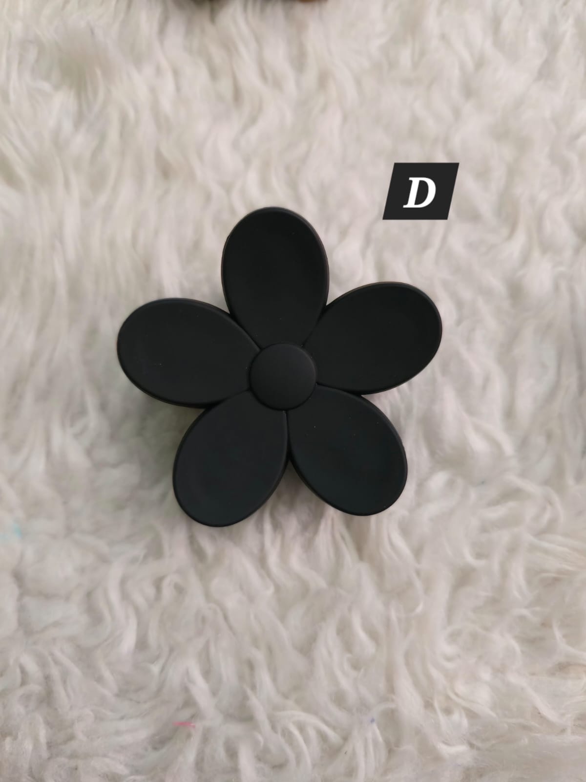 Flower Shaped Matte Finish Medium Size Hair Claw - Korean Fashion - BC2