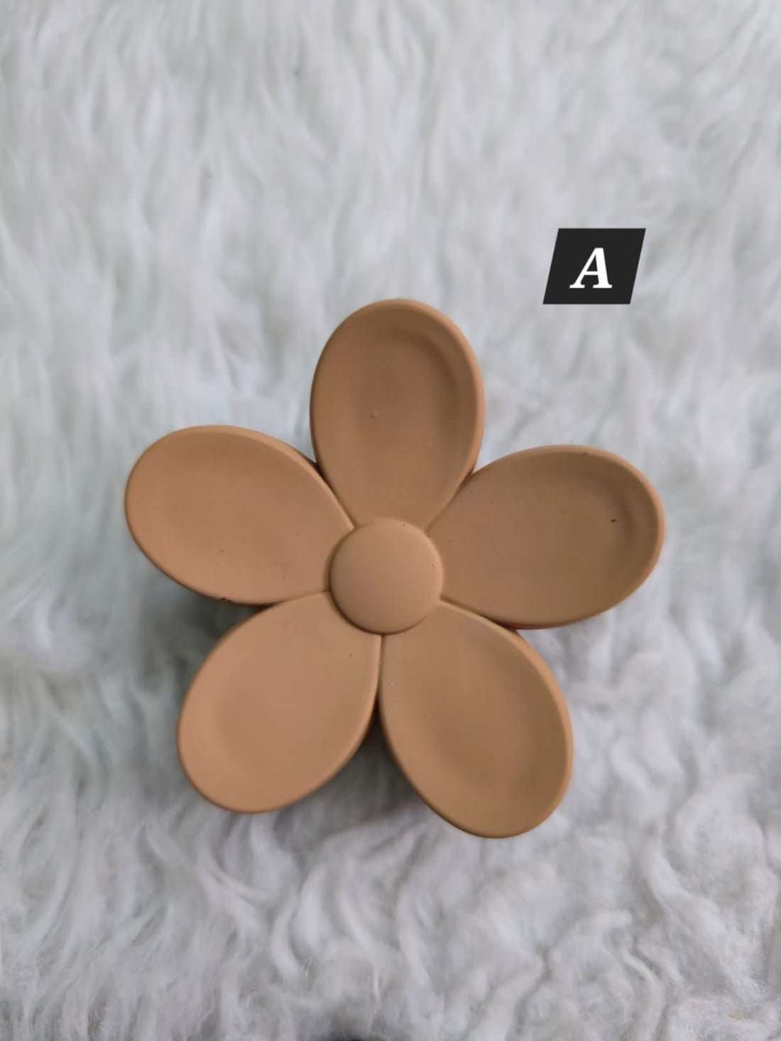Flower Shaped Matte Finish Medium Size Hair Claw - Korean Fashion - BC2