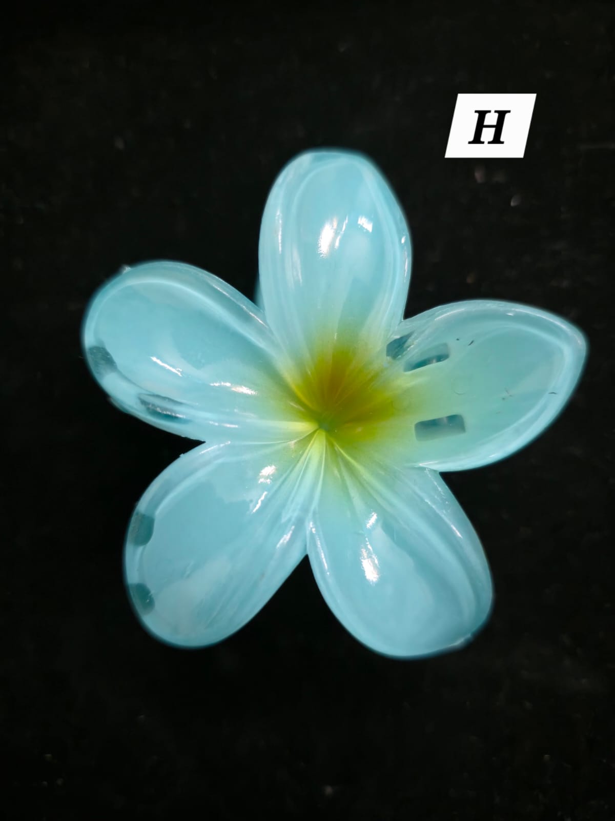Flower Shaped Glossy Finish Large Size Hair Claw - Korean Fashion - BC4