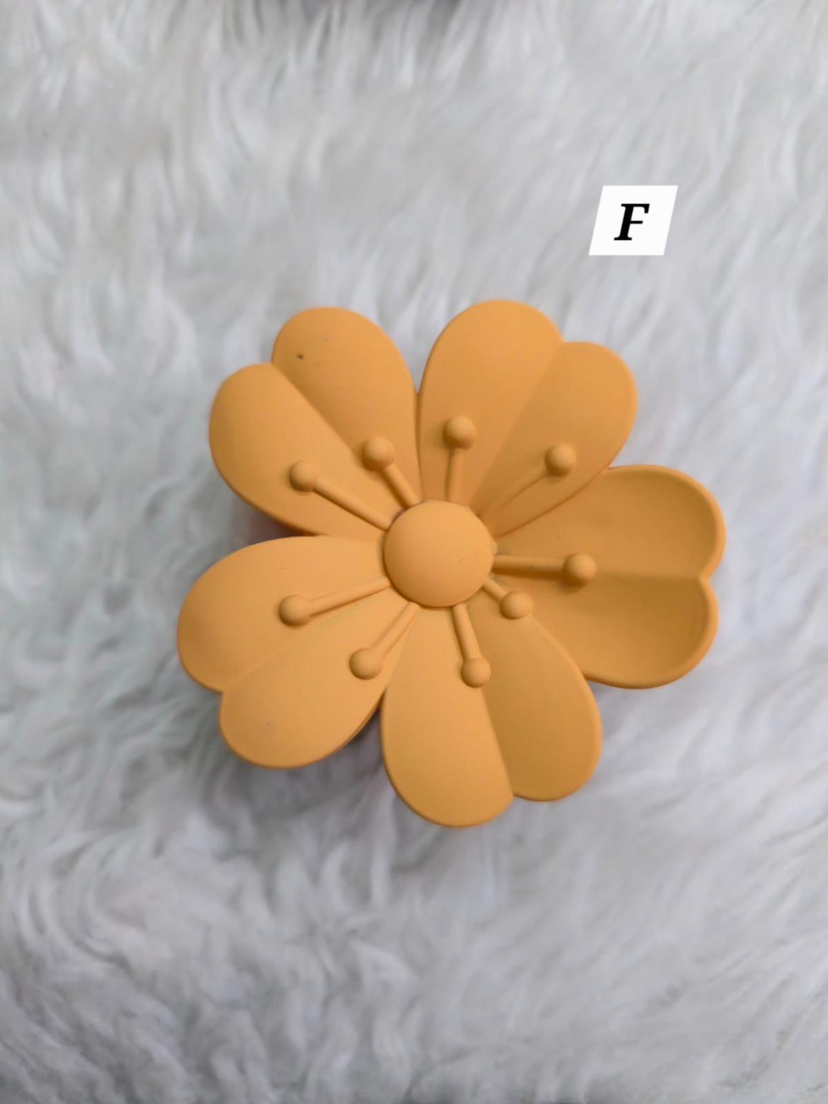 Flower Shaped Matte Finish Medium Size Hair Claw - Korean Fashion - BC5