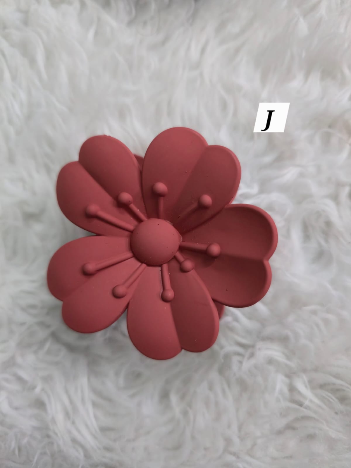 Flower Shaped Matte Finish Medium Size Hair Claw - Korean Fashion - BC5