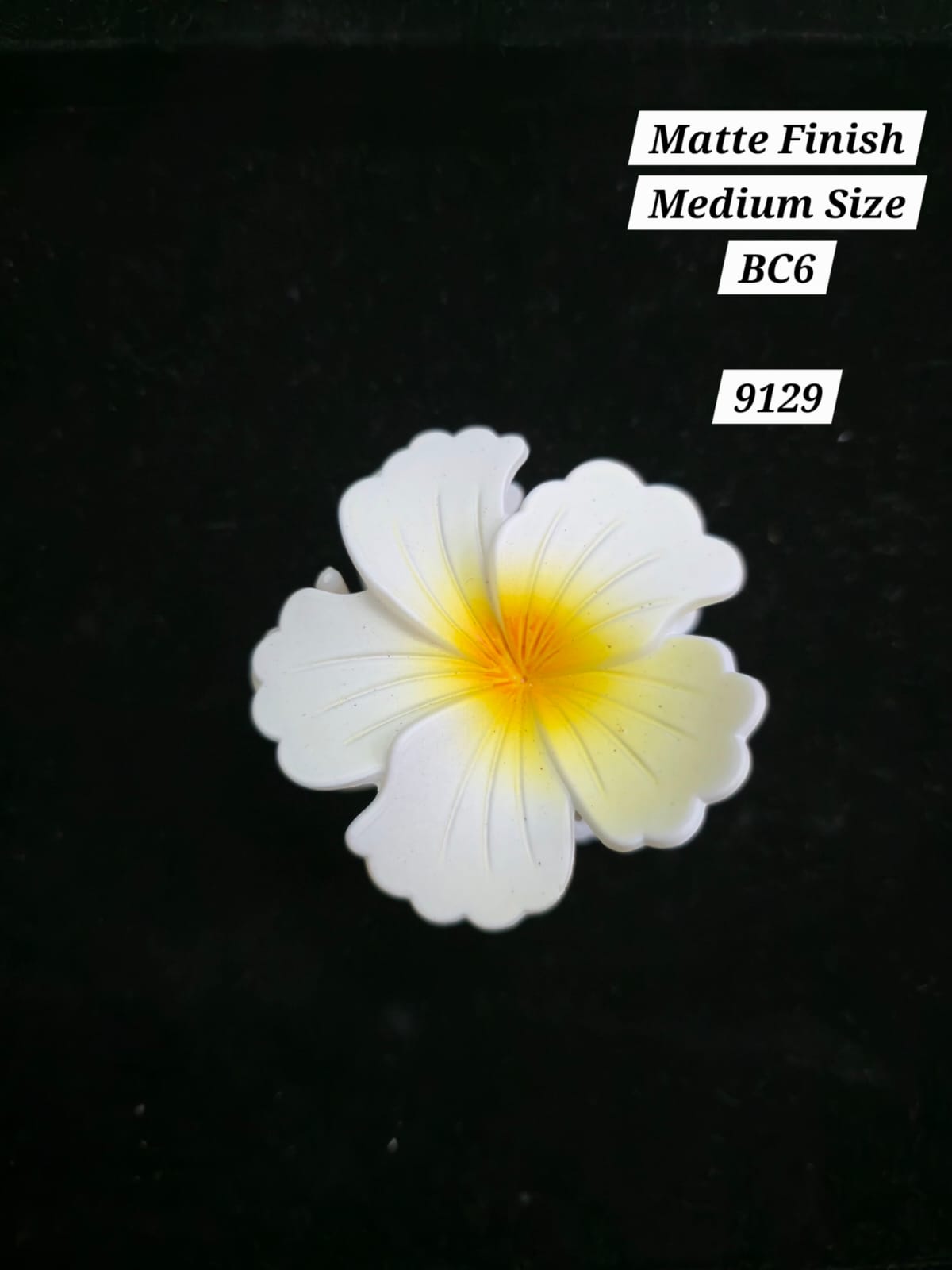 Flower Shaped Matte Finish Medium Size Hair Claw - Korean Fashion - BC6