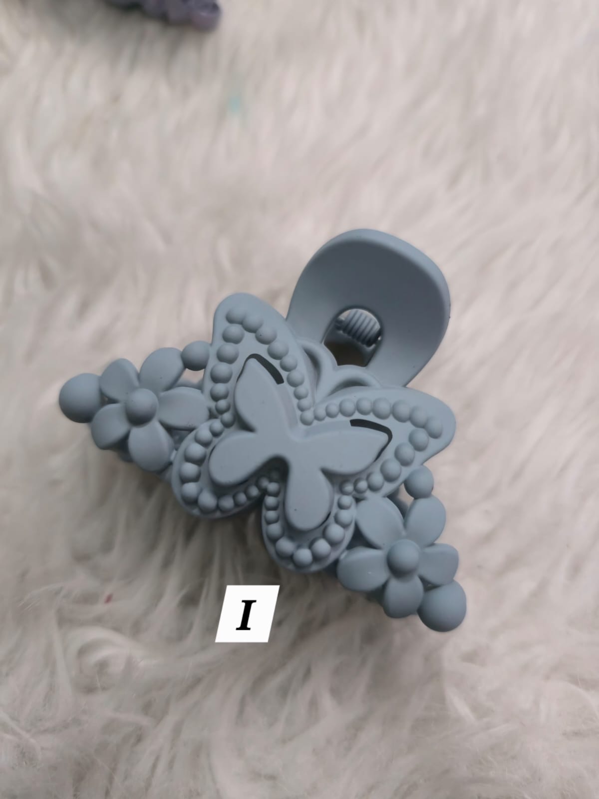 Flower Shaped Matte Finish Medium Size Hair Claw - Korean Fashion - BC8