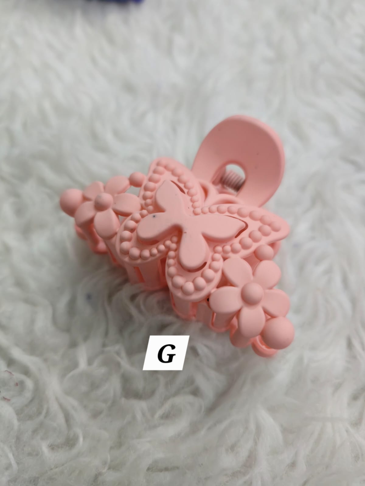Flower Shaped Matte Finish Medium Size Hair Claw - Korean Fashion - BC8