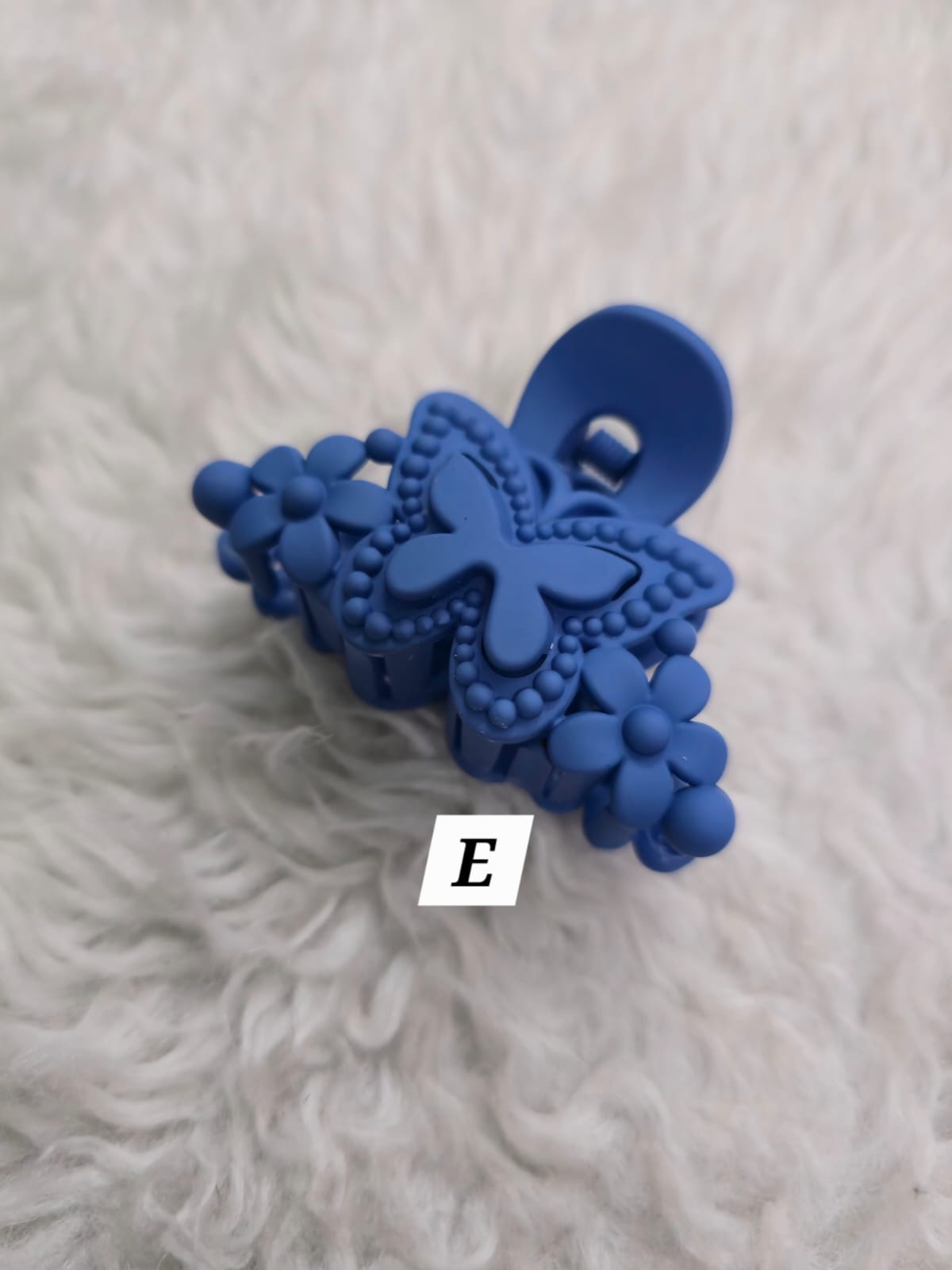 Flower Shaped Matte Finish Medium Size Hair Claw - Korean Fashion - BC8