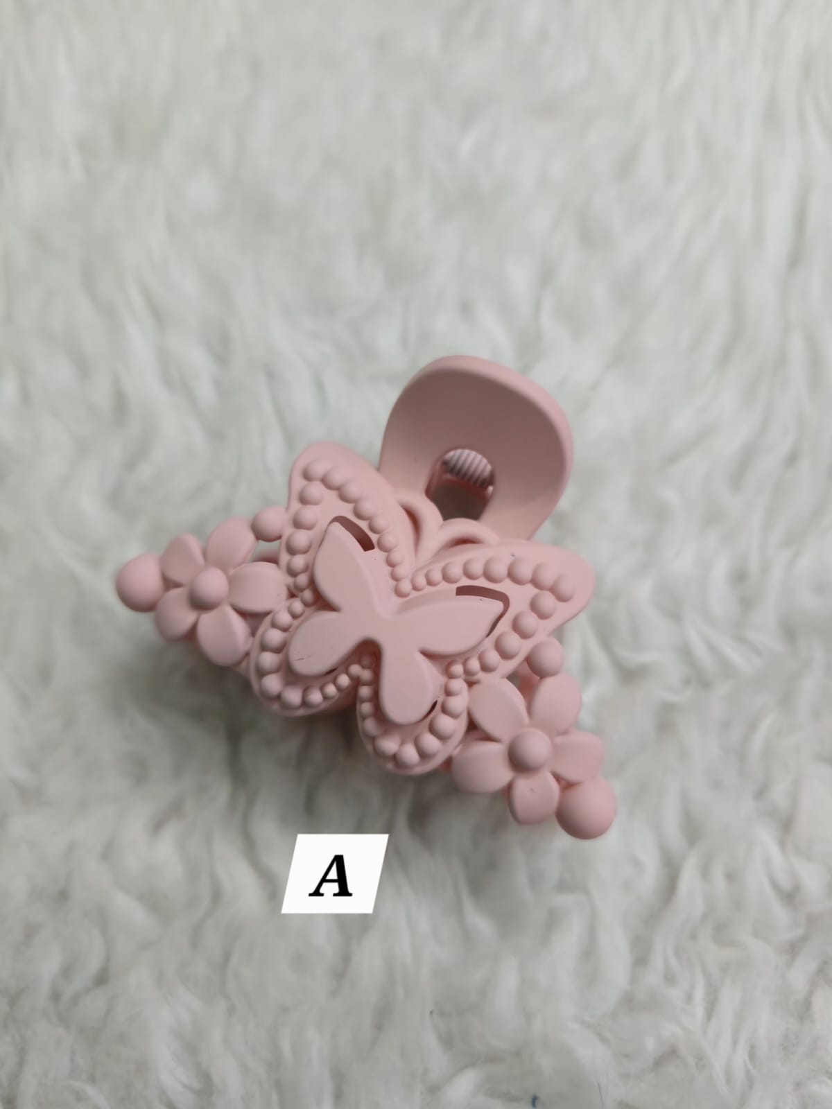 Flower Shaped Matte Finish Medium Size Hair Claw - Korean Fashion - BC8