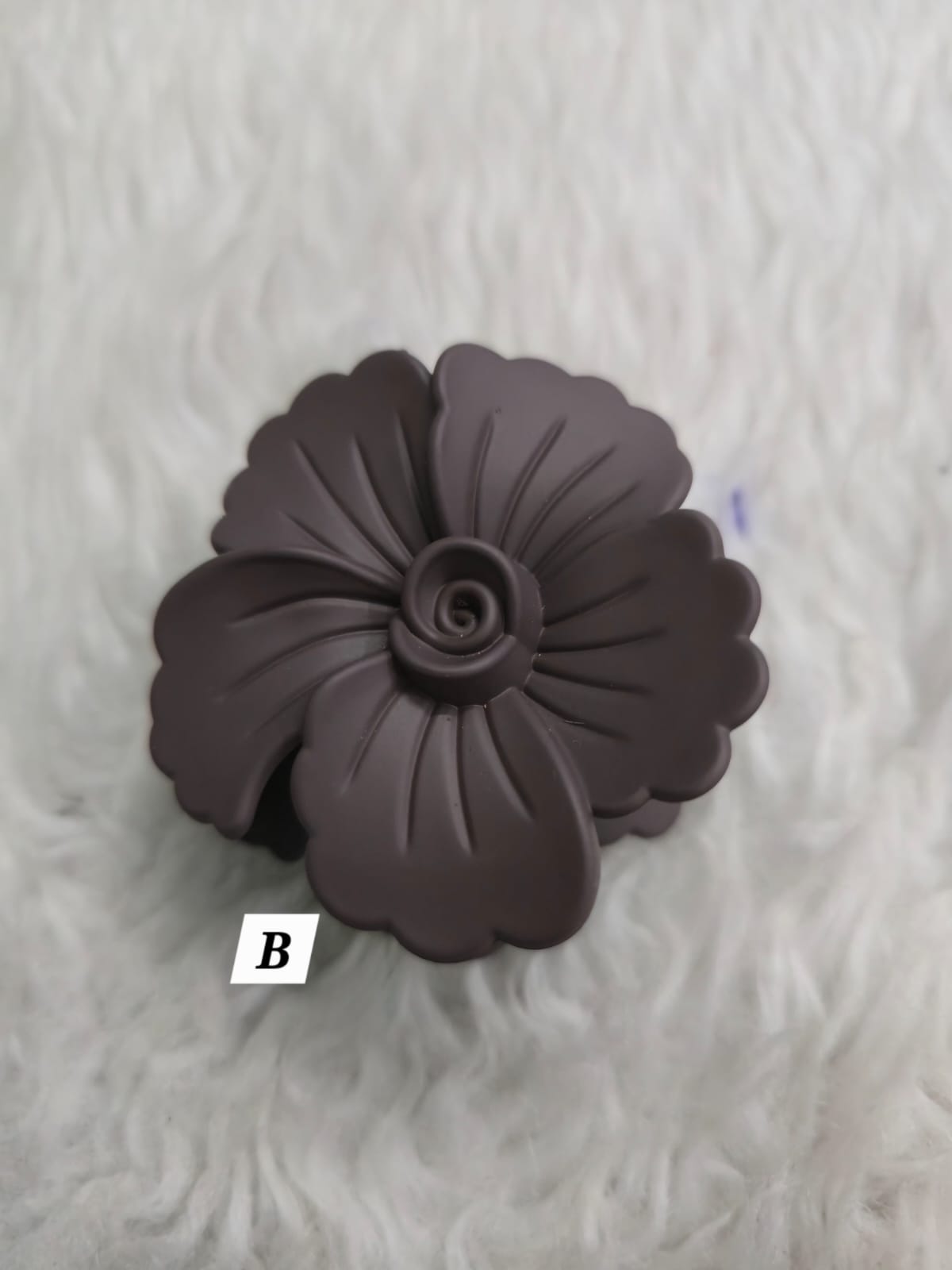 Flower Shaped Matte Finish Medium Size Hair Claw - Korean Fashion - BC9