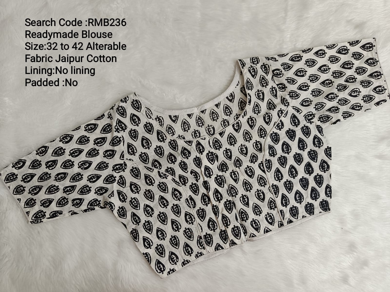 White Princess Cut Ready Made Blouse -RMB236