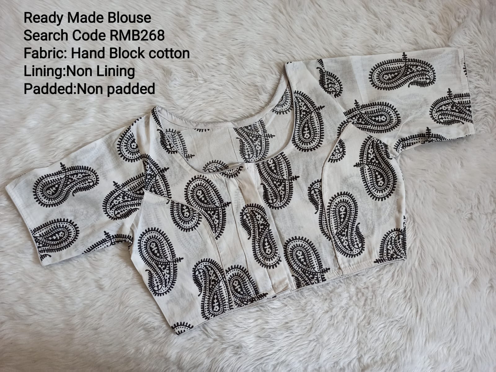 White Princess Cut Ready Made Blouse -RMB268