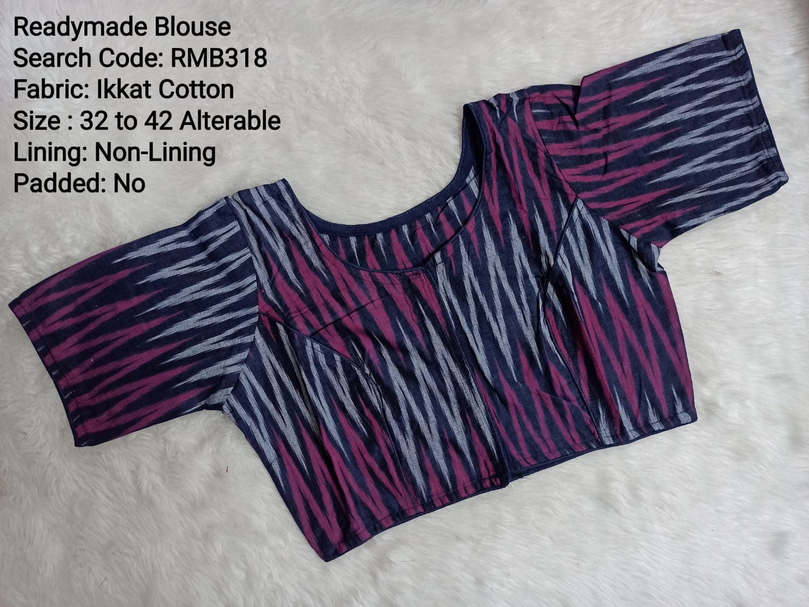 White Princess Cut Ready Made Blouse -RMB318