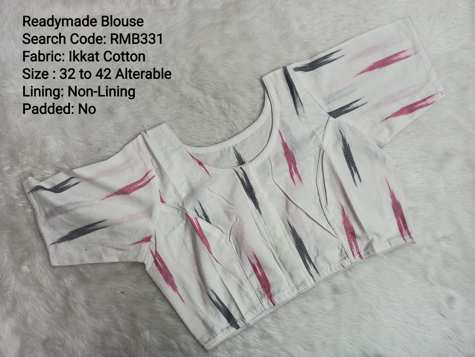 White Princess Cut Ready Made Blouse -RMB331