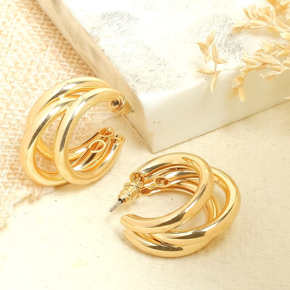 Gold Plated Korean Earrings - KE149
