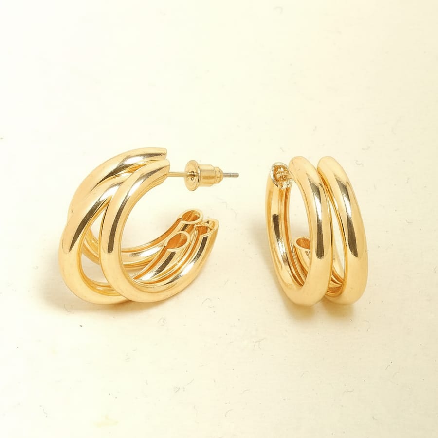 Gold Plated Korean Earrings - KE149
