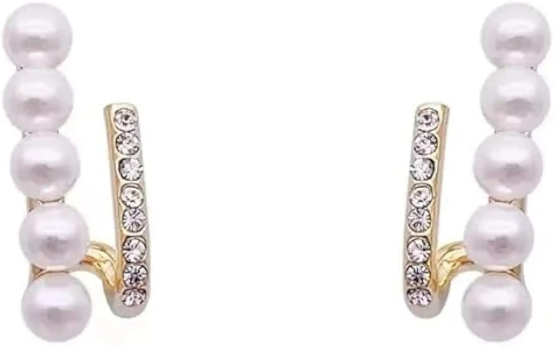 Gold Plated  Pearl Korean Earrings - KE150