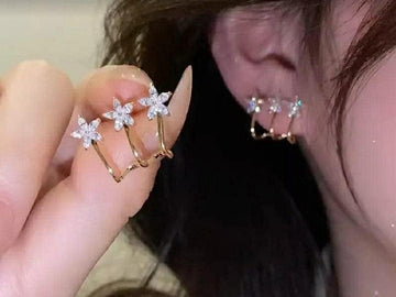 Gold Plated  Pearl Korean Earrings - KE153