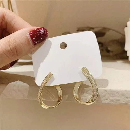 Gold Plated Flower Korean Earrings - KE161