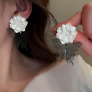 Gold Plated Flower Korean Earrings - KE160